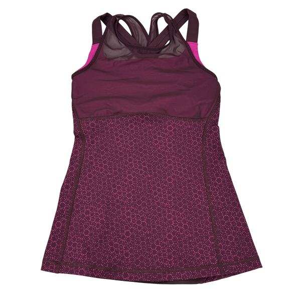 LULULEMON Ready Set Sweat Tank Size 4 Star Pixel Raspberry Bordeaux Drama - Picture 4 of 8